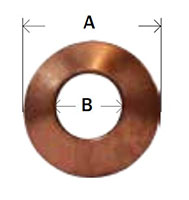 Copper Gasket 45deg Flare Diagrakm